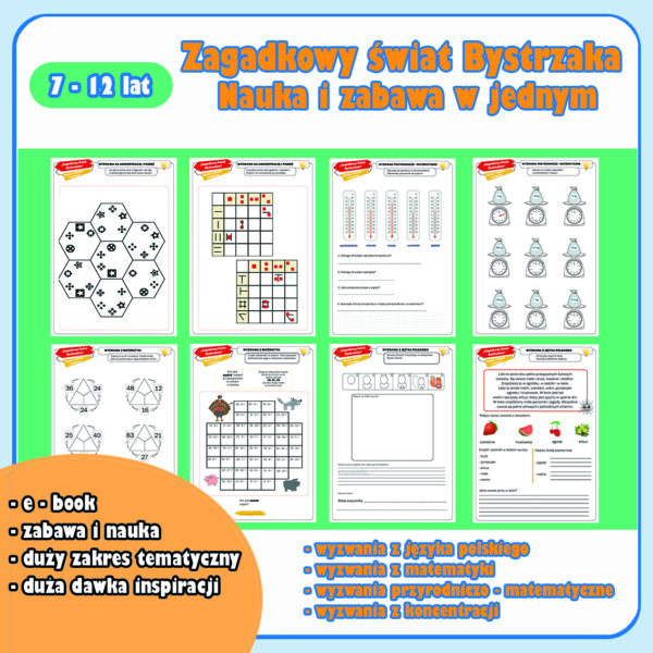 Zagadkowy świat Bystrzaków Nauka i zabawa w jednym e-book